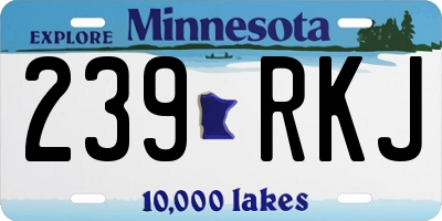 MN license plate 239RKJ