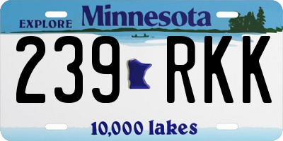 MN license plate 239RKK