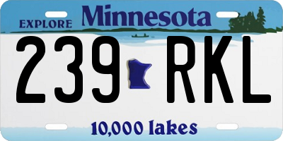 MN license plate 239RKL