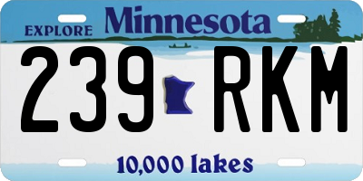 MN license plate 239RKM