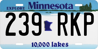 MN license plate 239RKP
