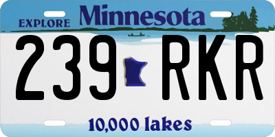MN license plate 239RKR