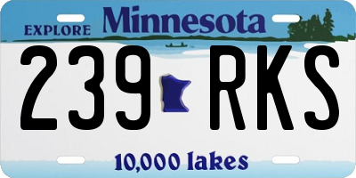 MN license plate 239RKS