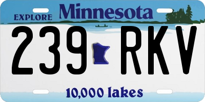 MN license plate 239RKV