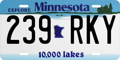 MN license plate 239RKY