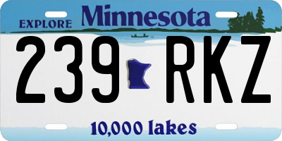 MN license plate 239RKZ