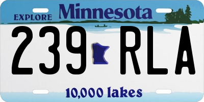 MN license plate 239RLA