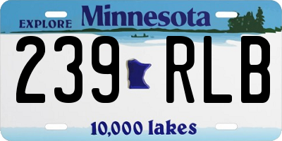 MN license plate 239RLB
