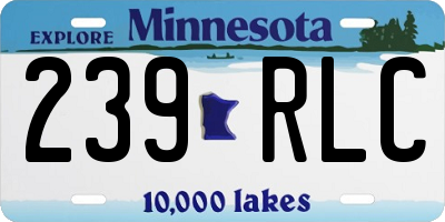 MN license plate 239RLC