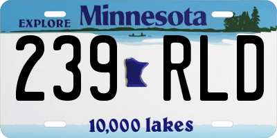 MN license plate 239RLD