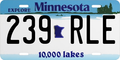 MN license plate 239RLE