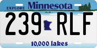 MN license plate 239RLF