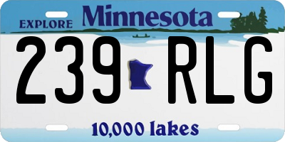 MN license plate 239RLG