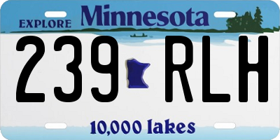 MN license plate 239RLH