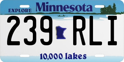 MN license plate 239RLI