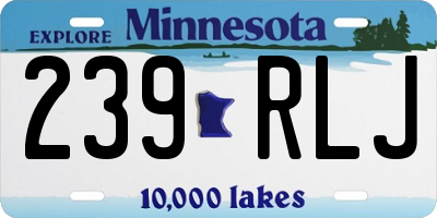 MN license plate 239RLJ
