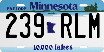 MN license plate 239RLM
