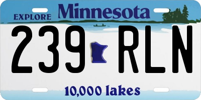 MN license plate 239RLN