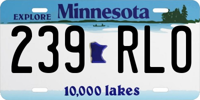 MN license plate 239RLO
