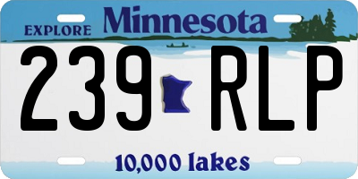 MN license plate 239RLP