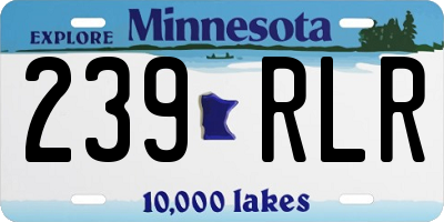 MN license plate 239RLR