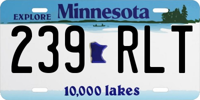 MN license plate 239RLT