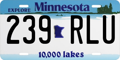 MN license plate 239RLU