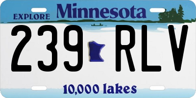 MN license plate 239RLV
