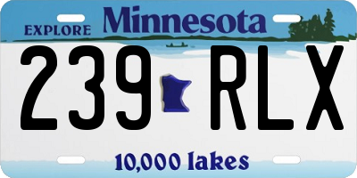 MN license plate 239RLX