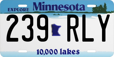 MN license plate 239RLY