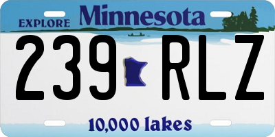 MN license plate 239RLZ