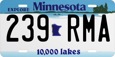 MN license plate 239RMA
