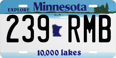 MN license plate 239RMB