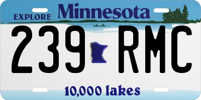 MN license plate 239RMC