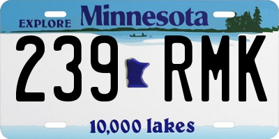 MN license plate 239RMK