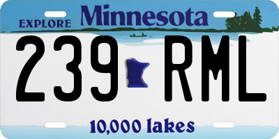 MN license plate 239RML