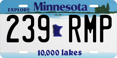 MN license plate 239RMP