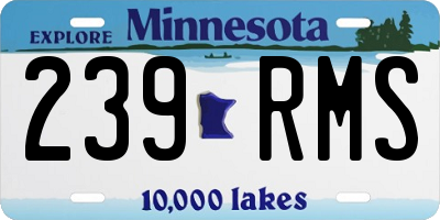 MN license plate 239RMS