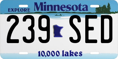 MN license plate 239SED