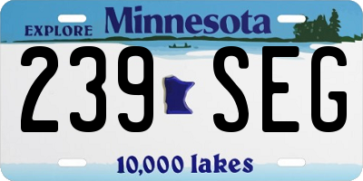 MN license plate 239SEG