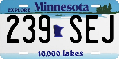 MN license plate 239SEJ