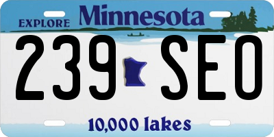 MN license plate 239SEO
