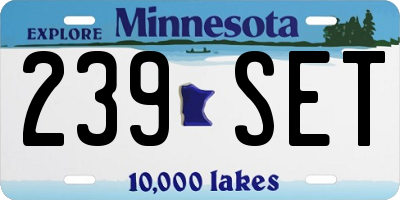 MN license plate 239SET