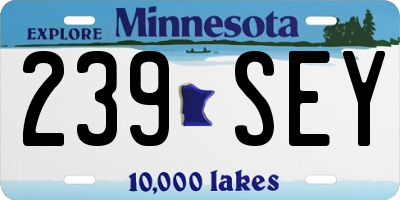 MN license plate 239SEY