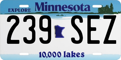 MN license plate 239SEZ
