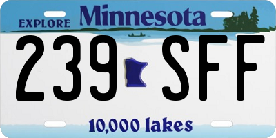 MN license plate 239SFF