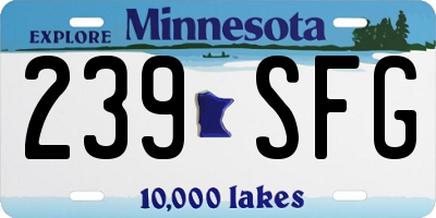 MN license plate 239SFG
