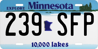 MN license plate 239SFP