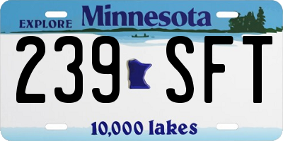 MN license plate 239SFT