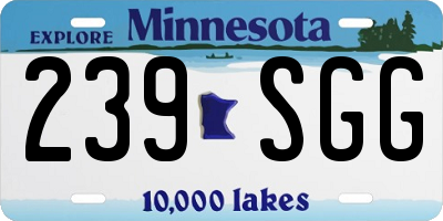 MN license plate 239SGG